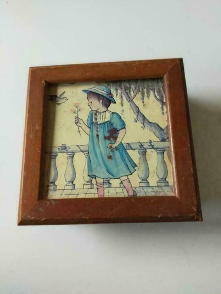 Vintage retro juwelenkistje brocante juwelen doosje antiek, Antiek en Kunst, Ophalen of Verzenden