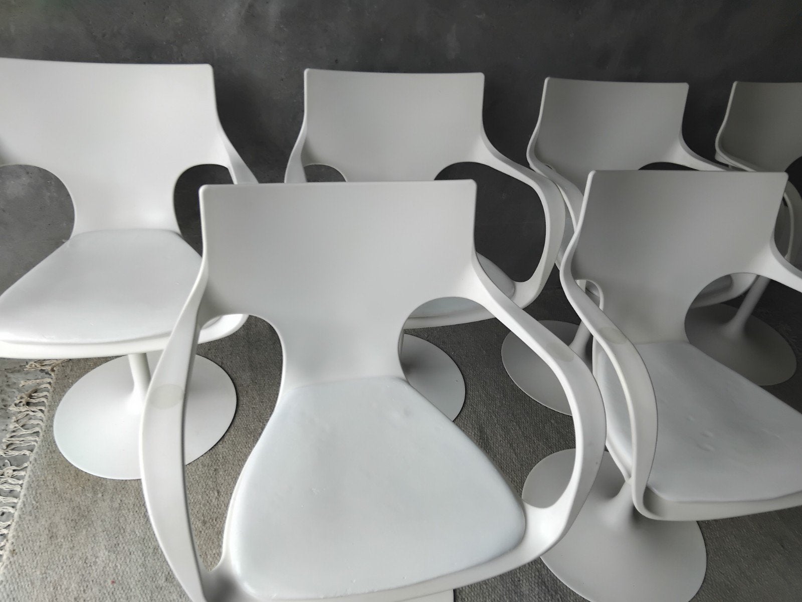 6x DESIGN CHAIRS.de flûte swivel chair., Ophalen