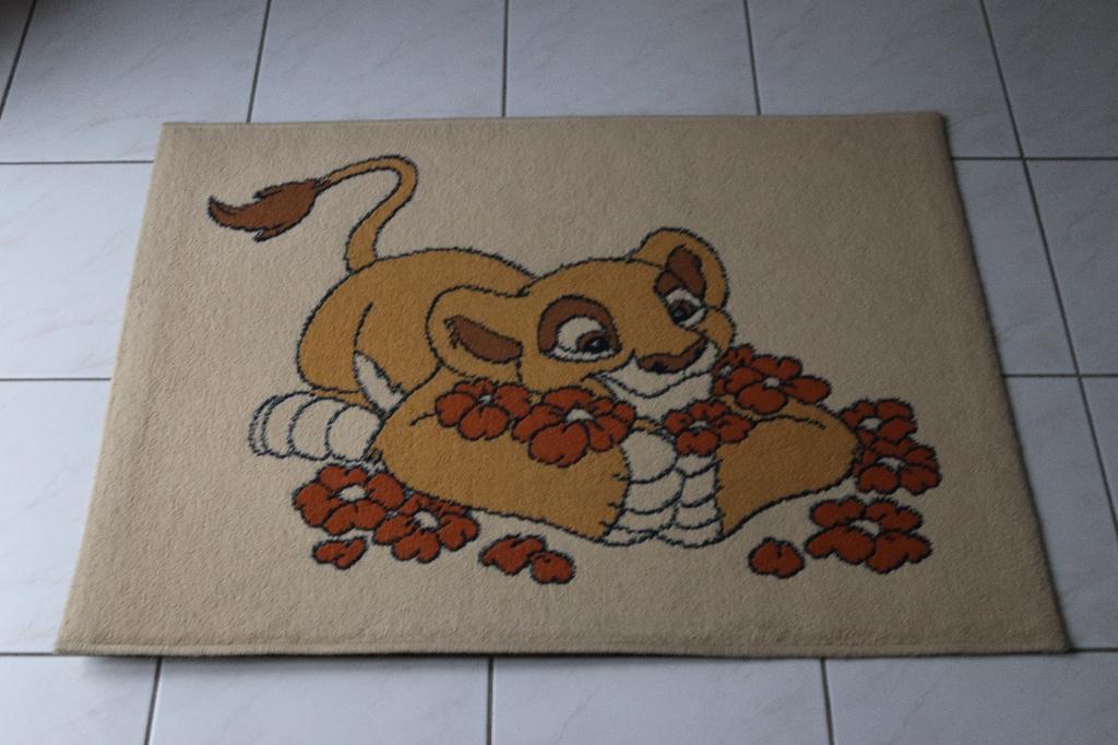 tapis Lion King, Enlèvement ou Envoi, Comme neuf, Textile, Brun