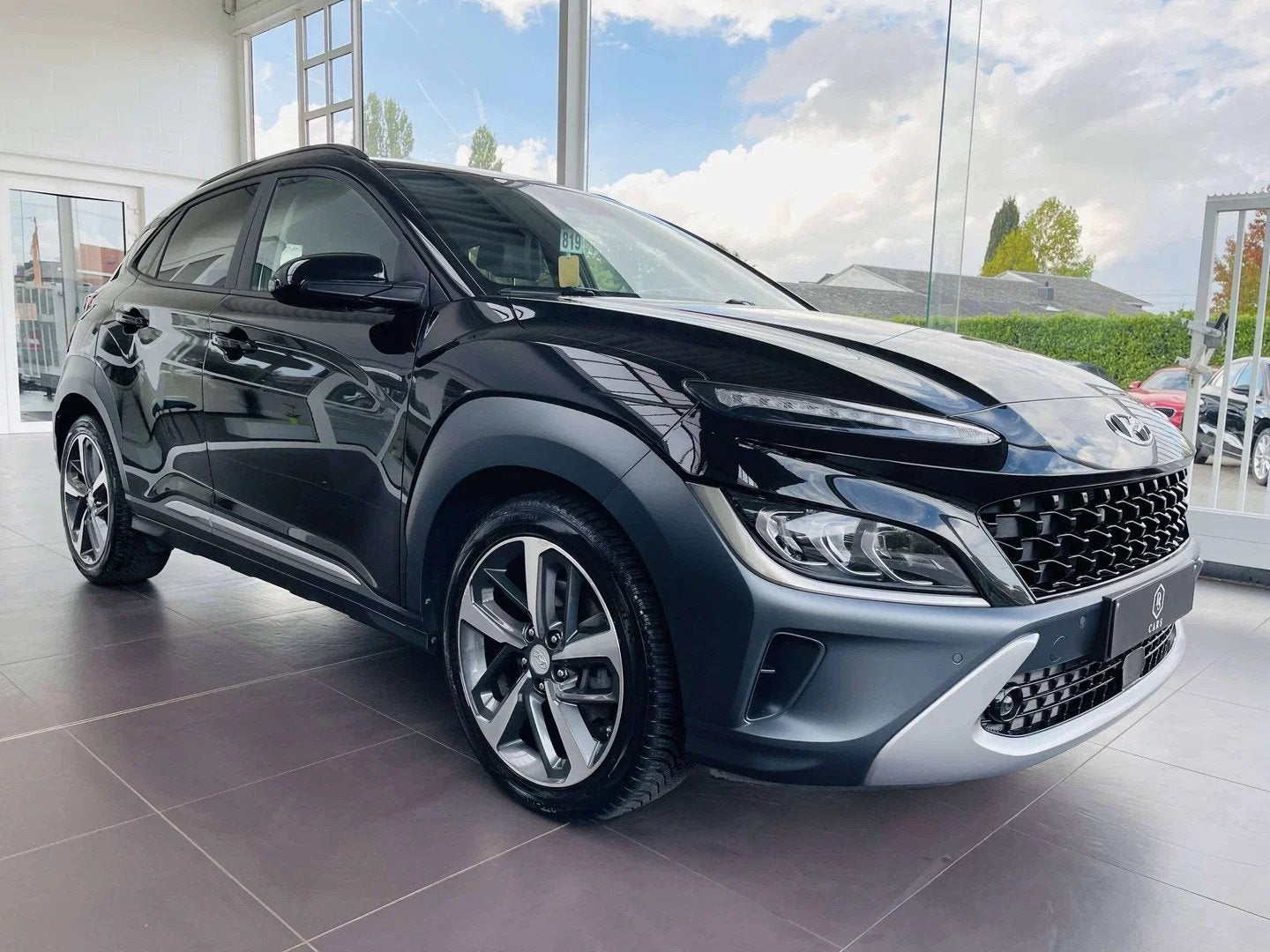 Hyundai KONA HEV 1.6 GDi * GARANTIE + LED + GPS + CUIR *, Auto's, Automaat, 105 pk, Gebruikt, Zwart