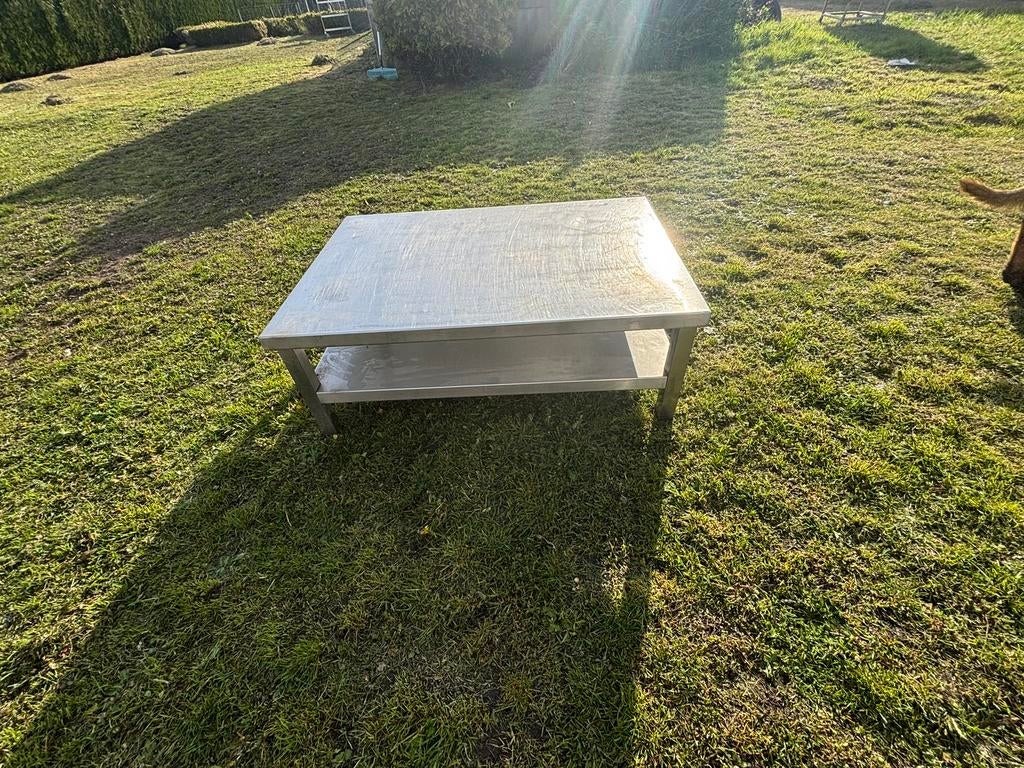 Table de travail en acier inoxydable, Enlèvement, Utilisé, Mobilier