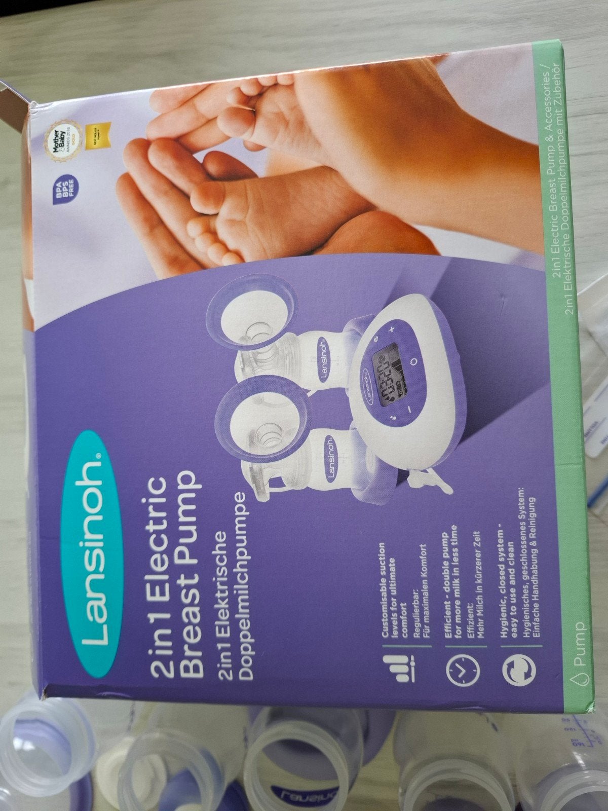Tire-lait électrique 2en1 Lansinoh, Sans fil, Comme neuf, Enlèvement, Autres marques