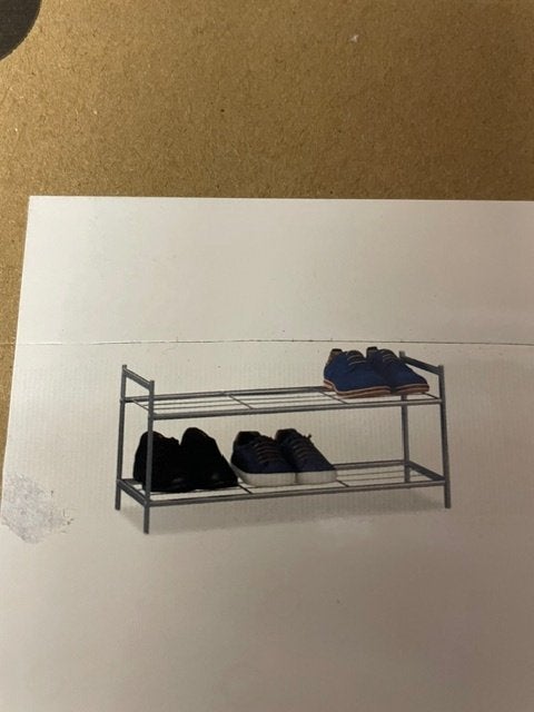schoenenrek 2-laags metaal 6 paar schoenen – zilver, Ophalen of Verzenden, Nieuw