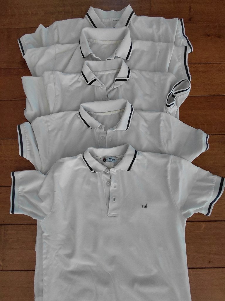 uniform witte polo SUI OLV Waver, Ophalen, Gedragen, Maat 48/50 (M), Wit