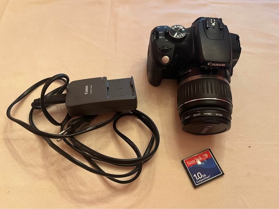 Appareil Photo Reflex Canon EOS 350D+ objectif 18-55mm+ ..., Accu, Gebruikt, Spiegelreflex, Canon