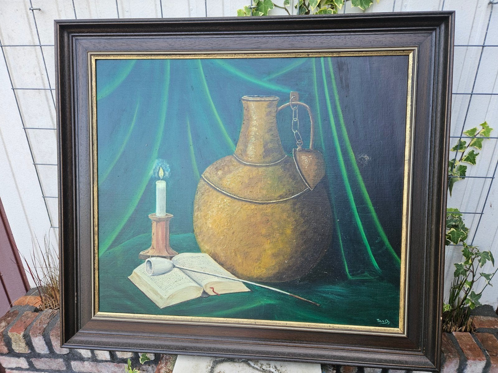 Schilderij met kandelaar, Ophalen