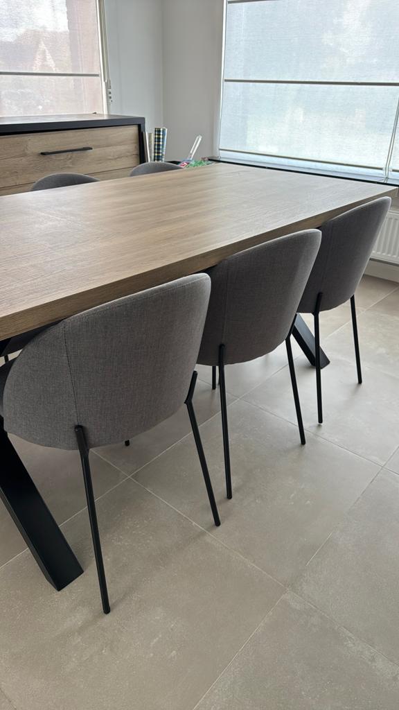TAFEL + 6 EETKAMERSTOELEN TOP CONDITIE, Huis en Inrichting, Tafels | Eettafels, Ophalen, Zo goed als nieuw