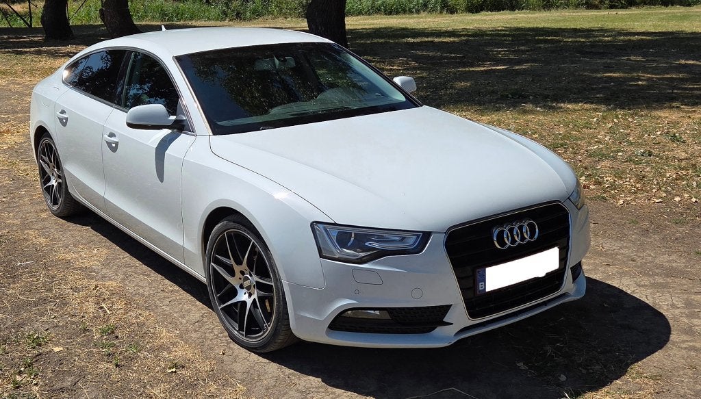 Audi A5 2.0 TDI Sportback, Auto's, Audi, Euro 5, Navigatiesysteem, Zwart, Wit