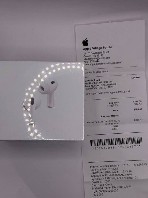 Apple Airpods Pro 3, Enlèvement ou Envoi, Comme neuf