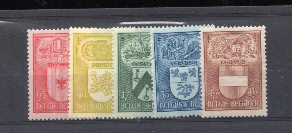 Belgique 743/7 et 756/60 MNH XX 1946/7, Timbres & Monnaies, Envoi, Non oblitéré, Neuf
