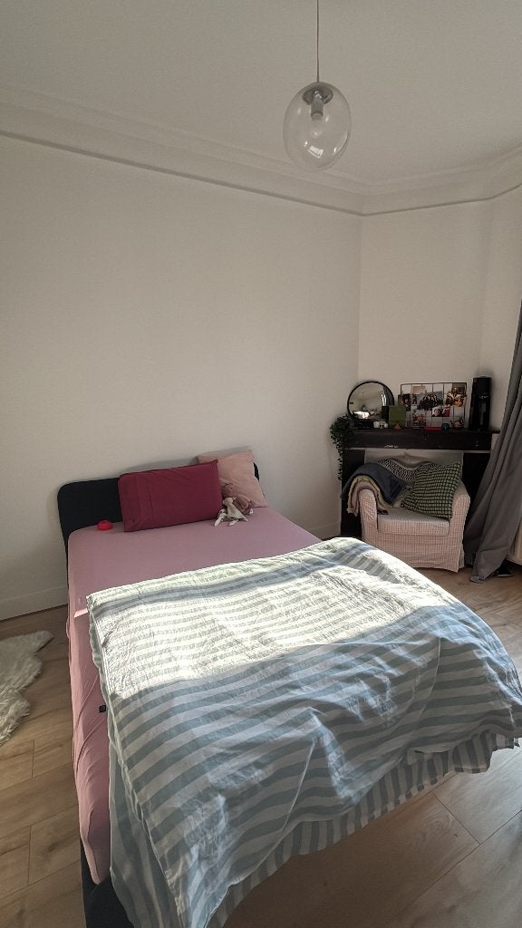 Lit IKEA, Maison & Meubles, Tissu, Queen size, Enlèvement, 200 cm