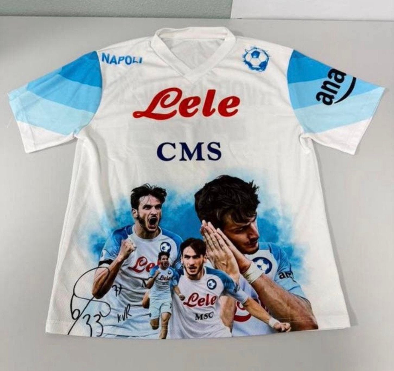Maillot SSC Napoli Face Game 2022/2023 Khvicha Kvaratskhelia, Collections, Enlèvement ou Envoi, Neuf, Maillot