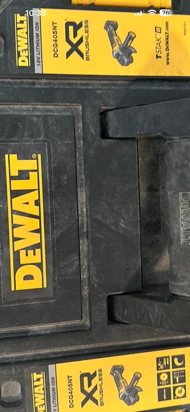 Dewalt slijpmachine met doos, Ophalen of Verzenden, Gebruikt