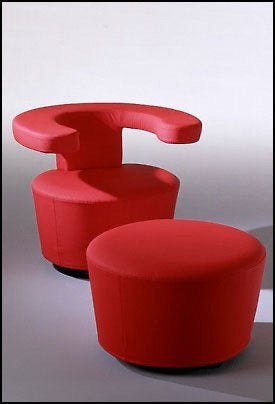 Brühl Big Arm Chair met voetenbank, Nieuwstaat (Old Stock), Antiek en Kunst, Ophalen
