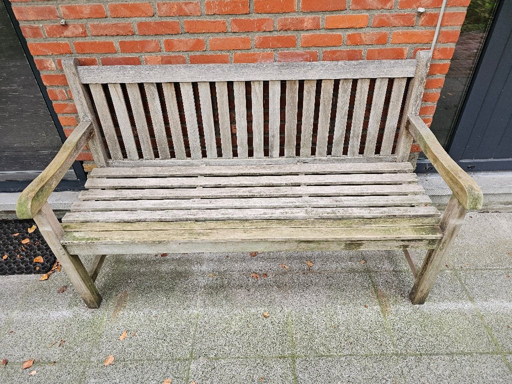 Banc de jardin - G & S - 100 % teck javanais - 150 cm, Jardin & Terrasse, Enlèvement, Utilisé, Bois de teck