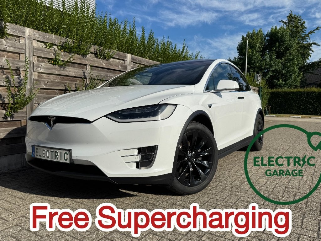 Model X90D *Free Supercharging*7PL*, Auto's, Tesla, Automaat, Euro 6, Wit, Leder