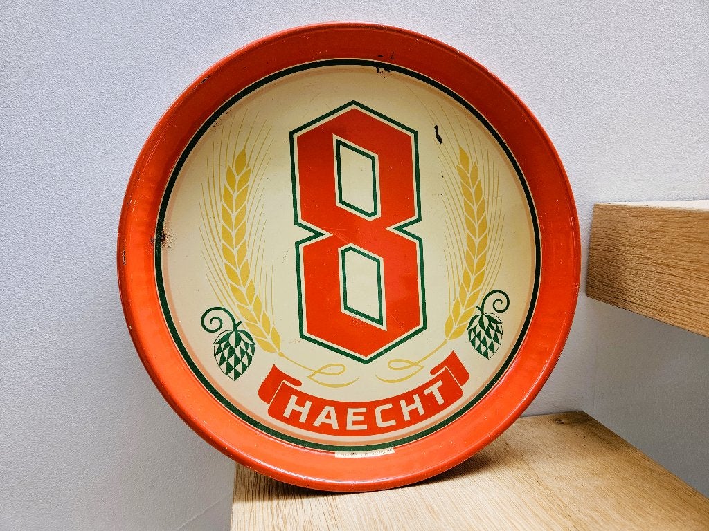 Ancien plateau en tôle - bières 8 Haecht, Enlèvement