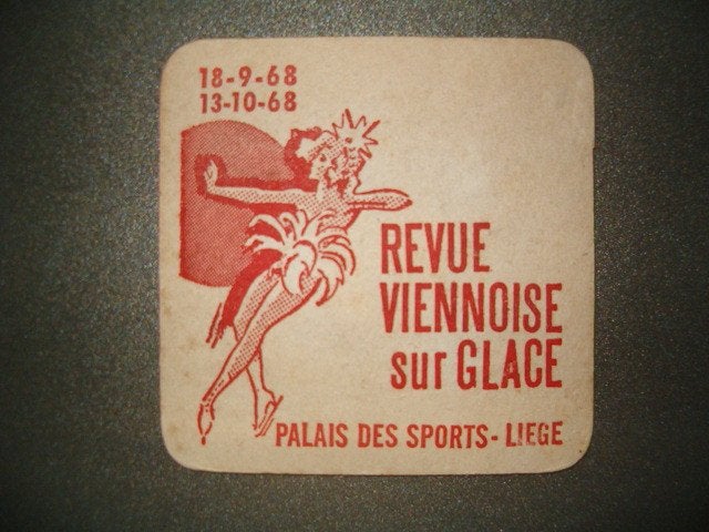 Bierviltje Stella Artois 1 : R/V : 1968 Revue Liège, Ophalen of Verzenden, Gebruikt, Viltje(s), Stella Artois