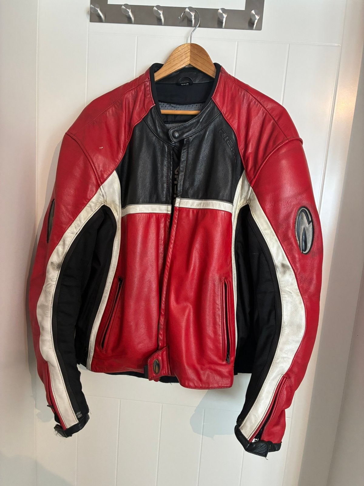 Lederen motorvest Richa maat 54 - heren, Motoren, Ophalen of Verzenden, Tweedehands, Heren, Jas | leer