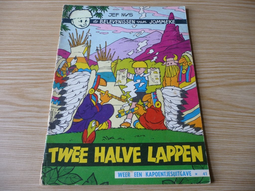 Jommeke - 41. Twee halve lappen EERSTE DRUK - € 5, Enlèvement ou Envoi, Une BD, Jef Nys., Utilisé