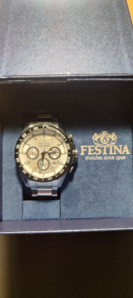 Montre chrono Festina homme, Montre-bracelet, Autres marques, Enlèvement ou Envoi, Acier