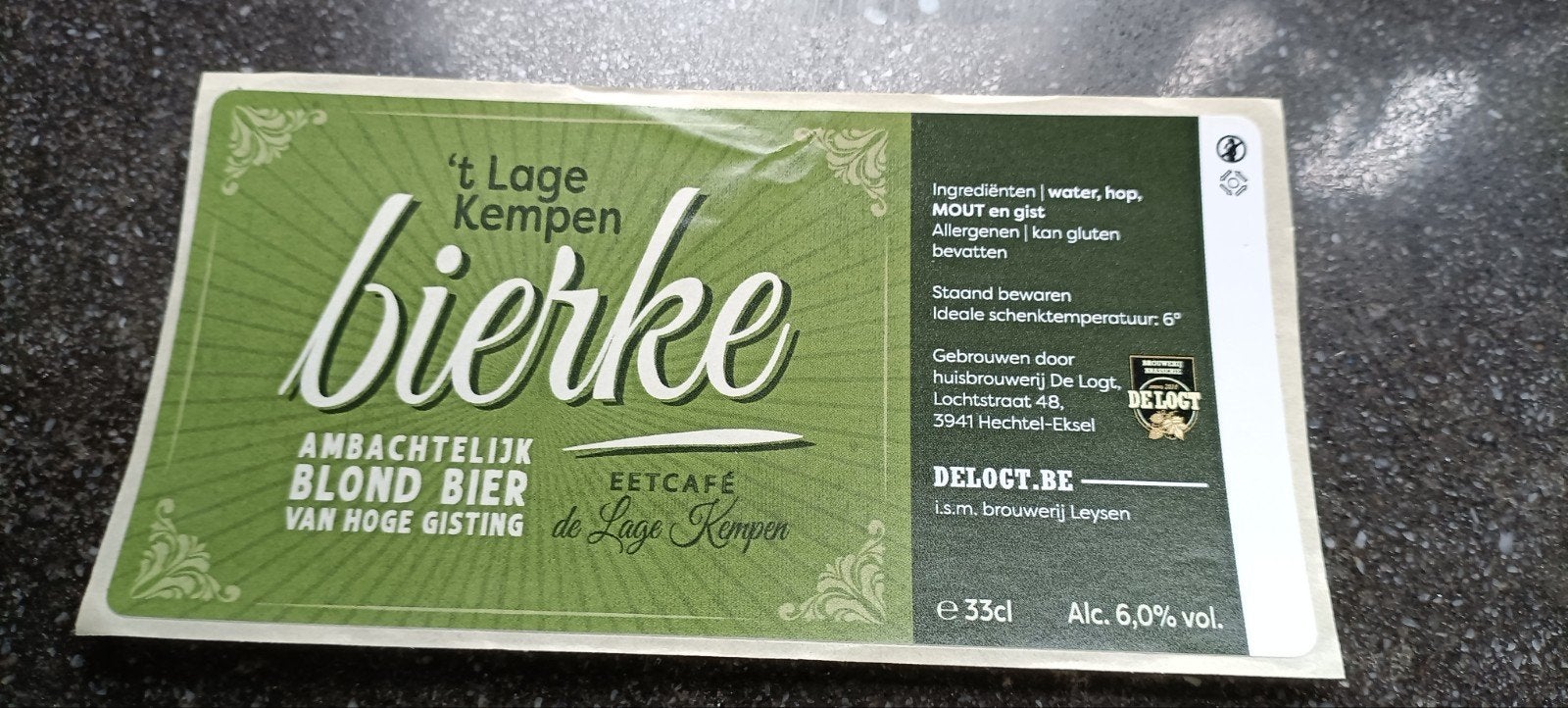 bieretiket bier de lege Kempen biere br de logt en Leysen Hé, Enlèvement ou Envoi