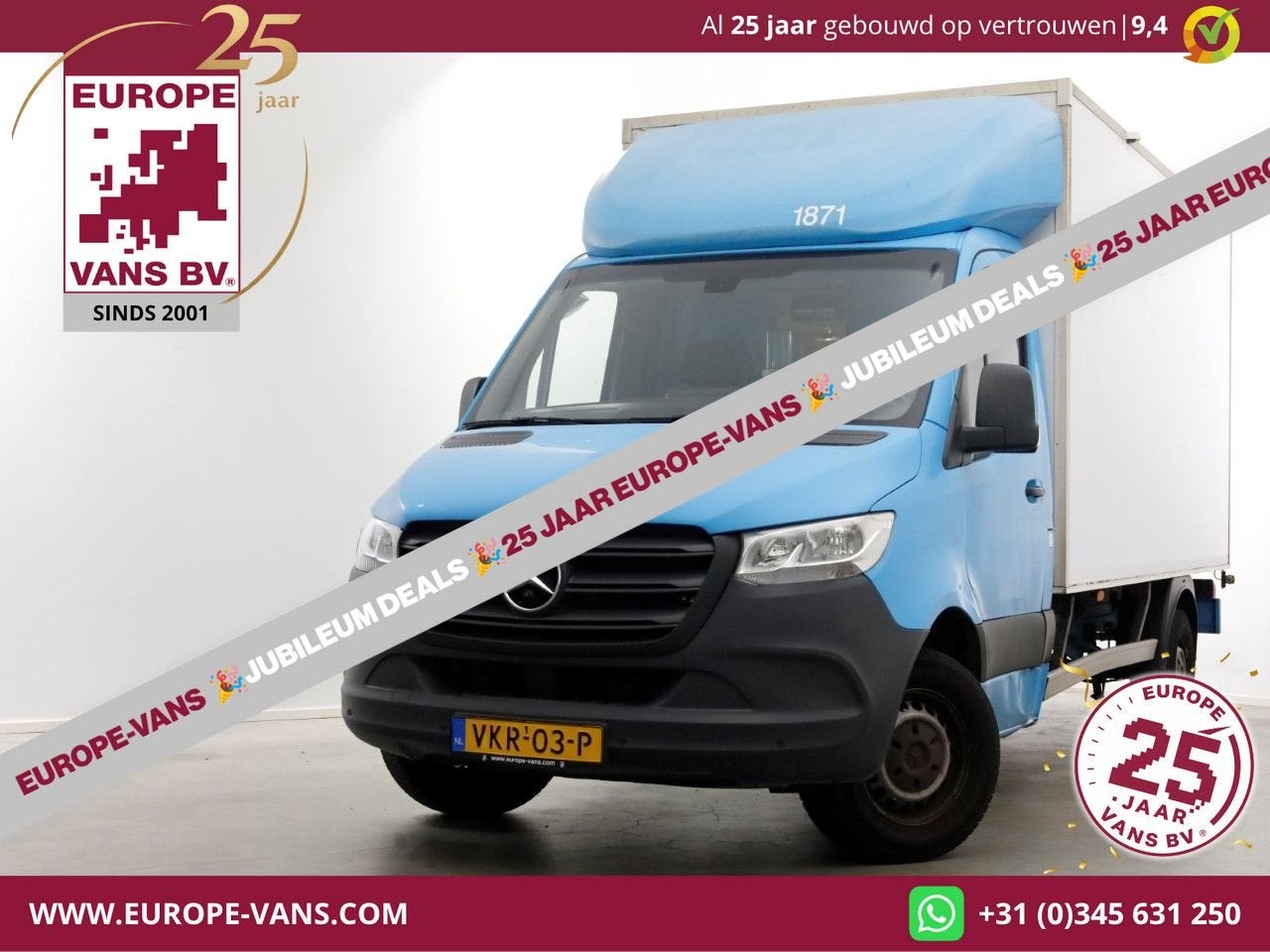 Mercedes-Benz Sprinter 311 CDI 115pk E6 RWD Bakwagen met ach, Blauw, Mercedes-Benz, Bedrijf, ABS