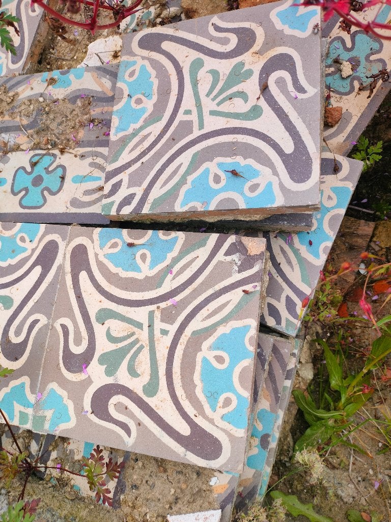 Cementtegels, Tuin en Terras, Tegels en Klinkers, Ophalen, Overige materialen, Gebruikt, Overige typen
