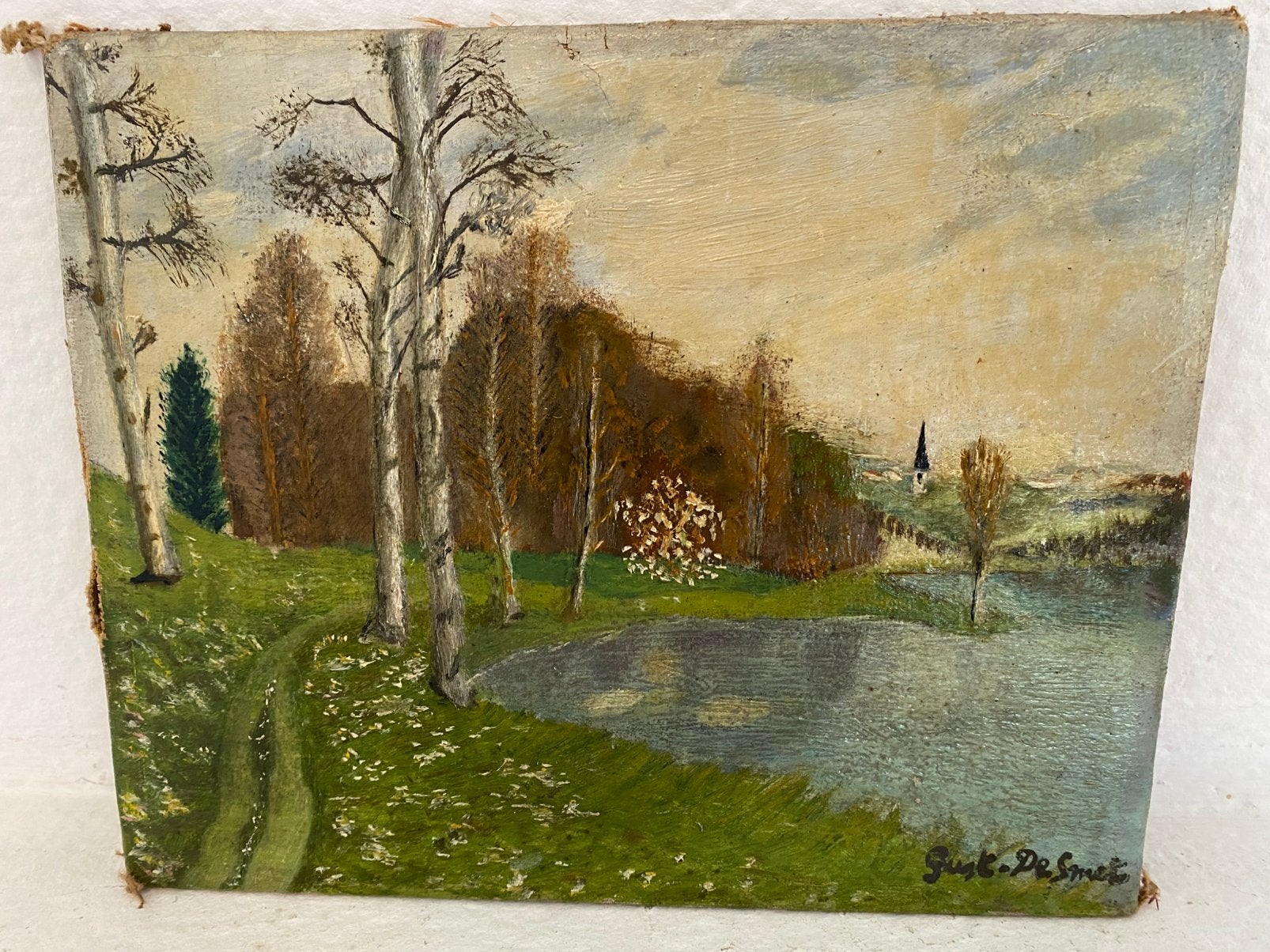 Gustave De Smet   De leie in het groen, Ophalen of Verzenden