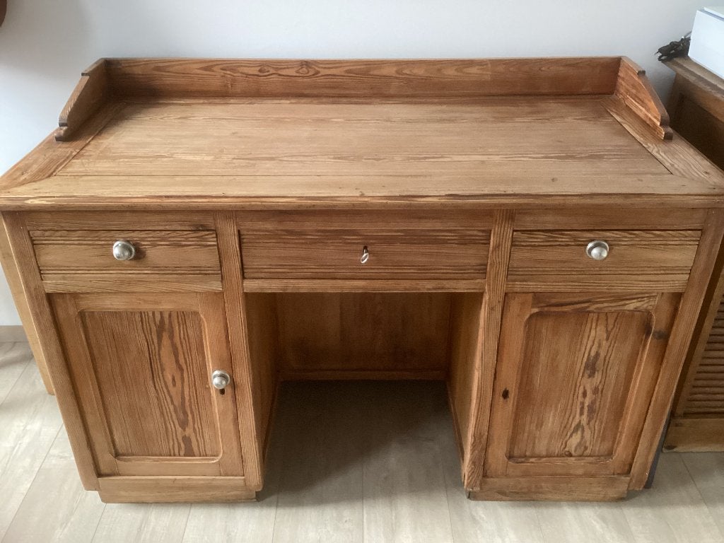 Bureau, Bureau d'écolier, Vintage, Enlèvement, 66 cm