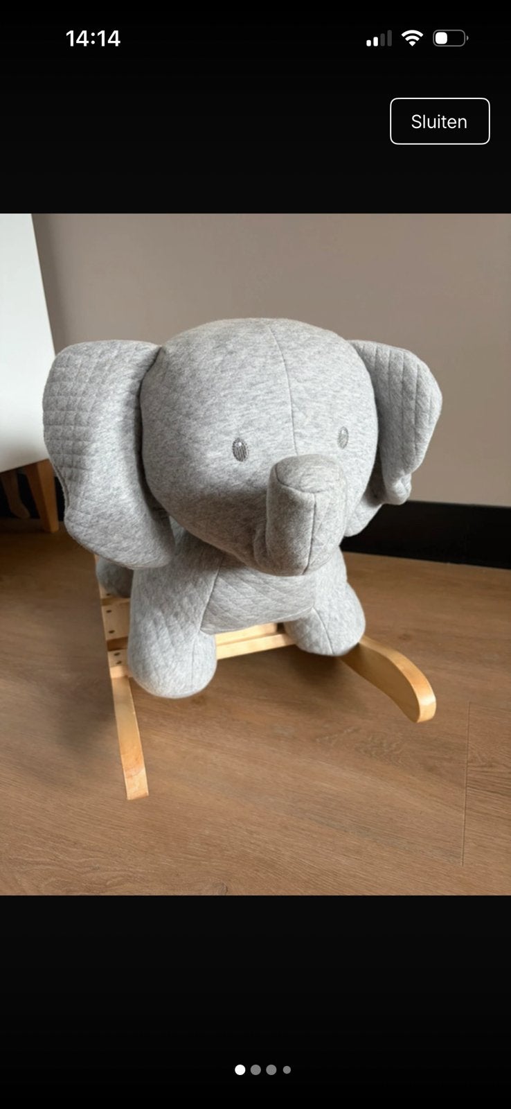 Nattou hobbelpaard olifant, Kinderen en Baby's, Speelgoed | Hobbelfiguren, Ophalen, Zo goed als nieuw