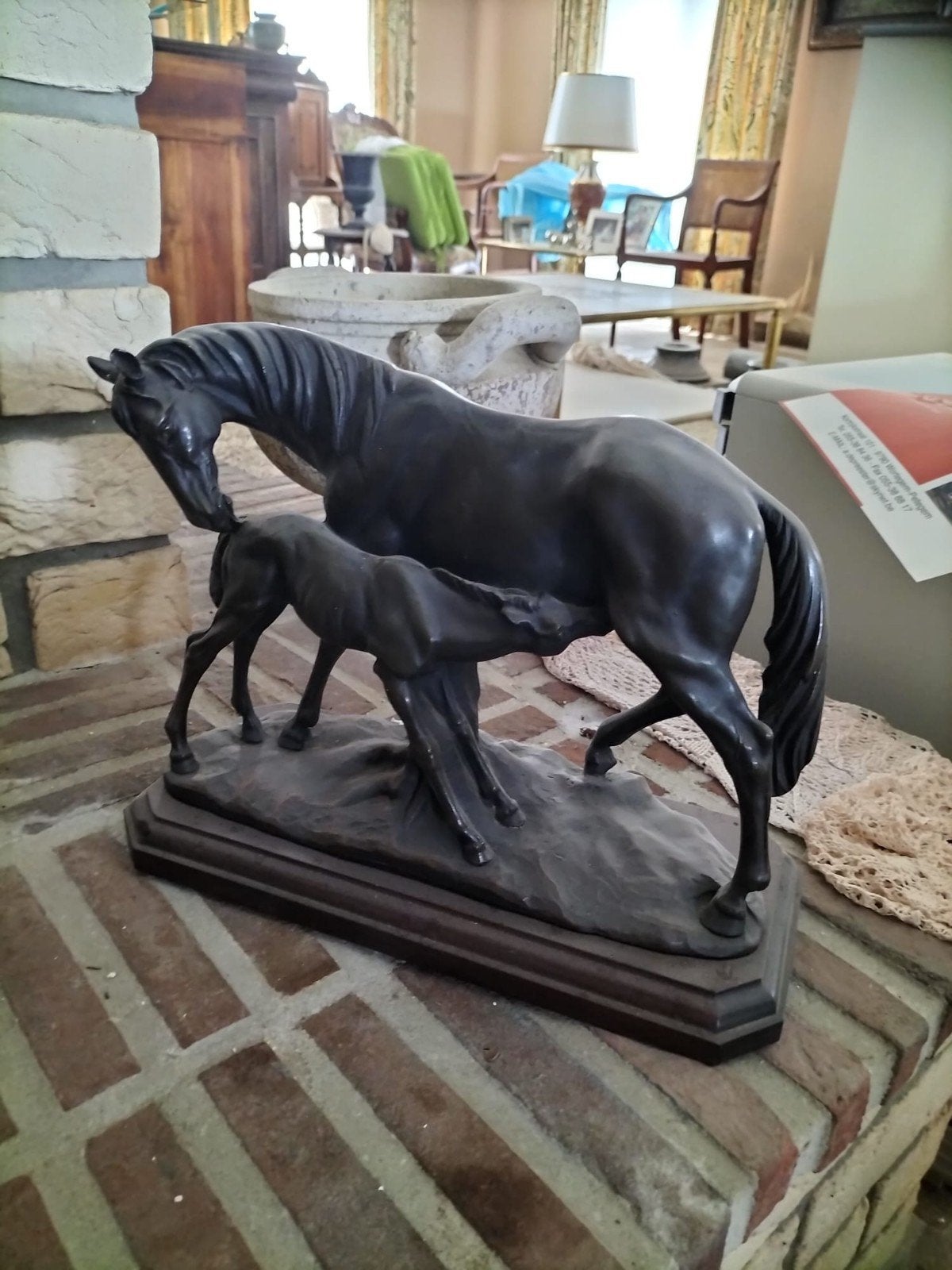 beeld paarden, Ophalen