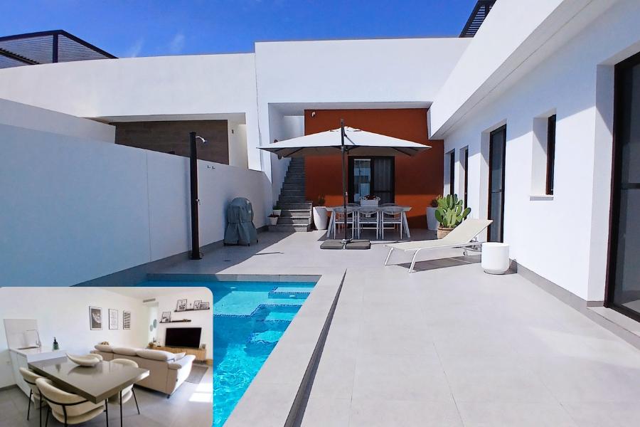 INSTAPKLARE VILLA MET ZWEMBAD & DAKTERRAS IN ROLDÁN, MURCIA, Immo, 85 m², Dorp, Spanje, Roldán, Murcia