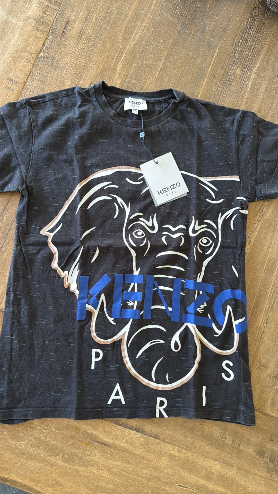 Chemise noire Kenzo taille 12. En parfait état, Enlèvement ou Envoi, Comme neuf, Garçon, Chemise ou À manches longues