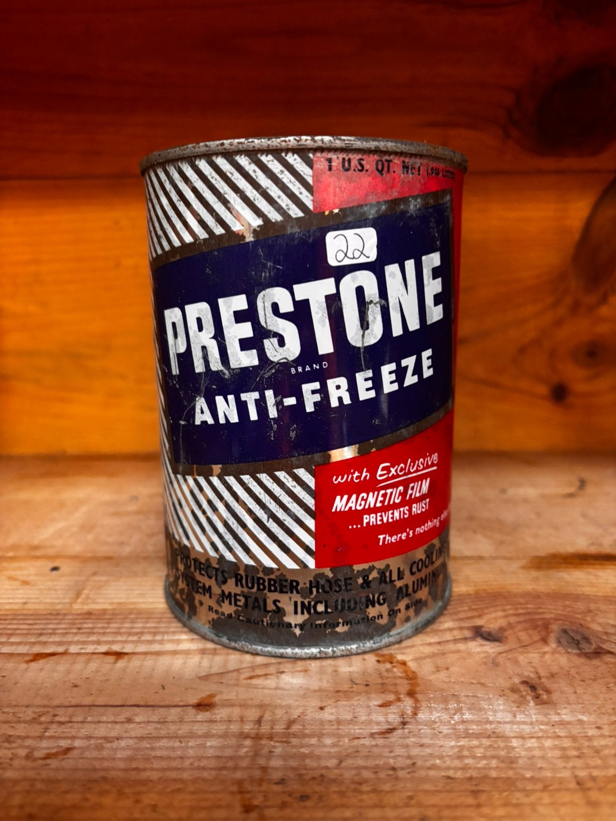 Prestone ancien quart us pas bidon huile mais antigel, Collections, Enlèvement ou Envoi, Comme neuf