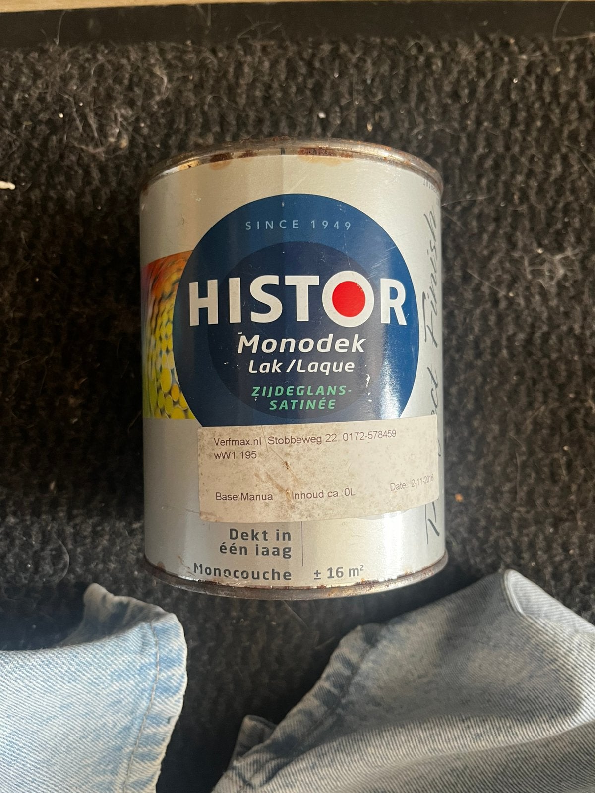 Histor monodek lak wit, Doe-het-zelf en Bouw, Ophalen, Wit, Nieuw, Lak