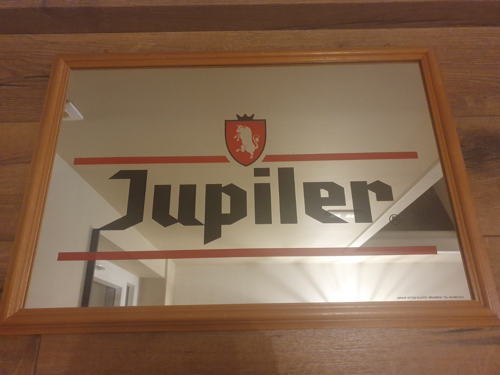 Miroir Beer Reclame - Jupiler -, Collections, Marques de bière, Enlèvement ou Envoi, Utilisé, Panneau, Plaque ou Plaquette publicitaire