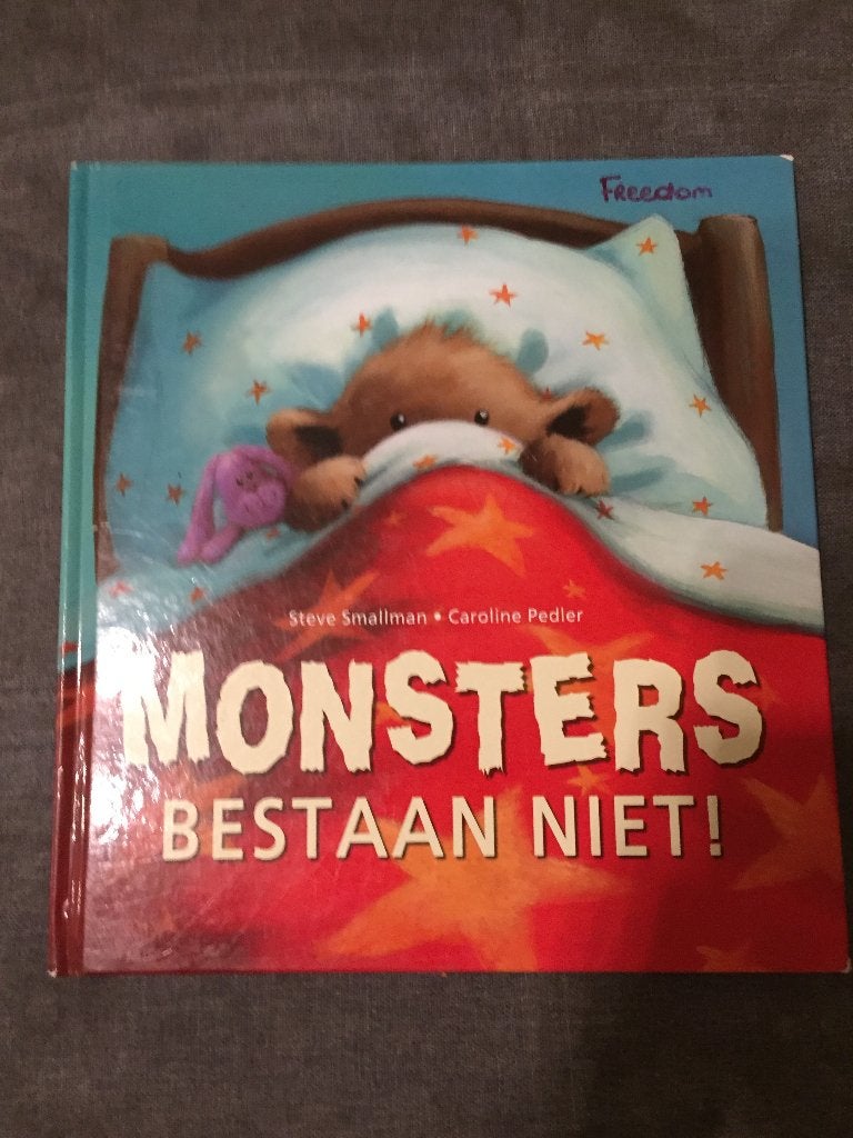 Monsters bestaan niet, Boeken, Kinderboeken | Kleuters, Ophalen of Verzenden, Zo goed als nieuw, Jongen of Meisje