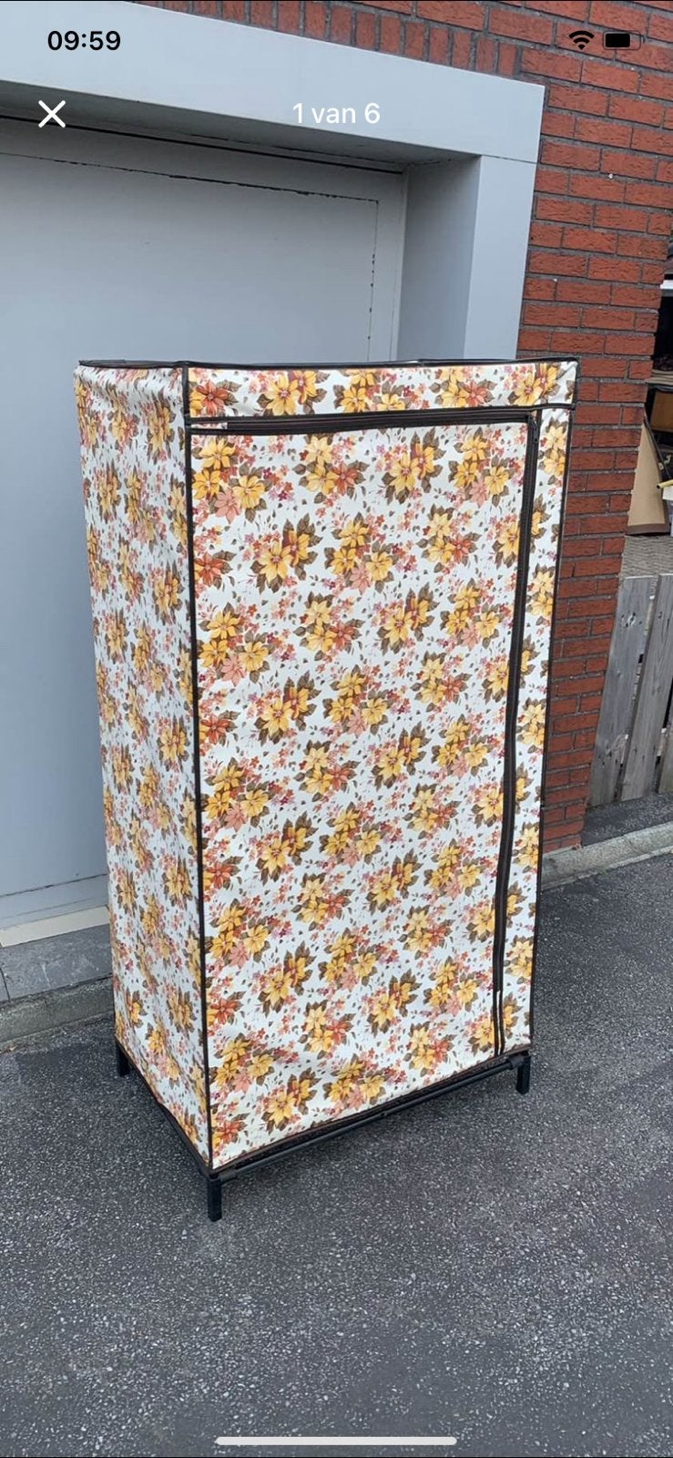 Vintage kleding(bescherm)rek 140x50x50, Ophalen, Kunststof, Vintage, 50 tot 100 cm