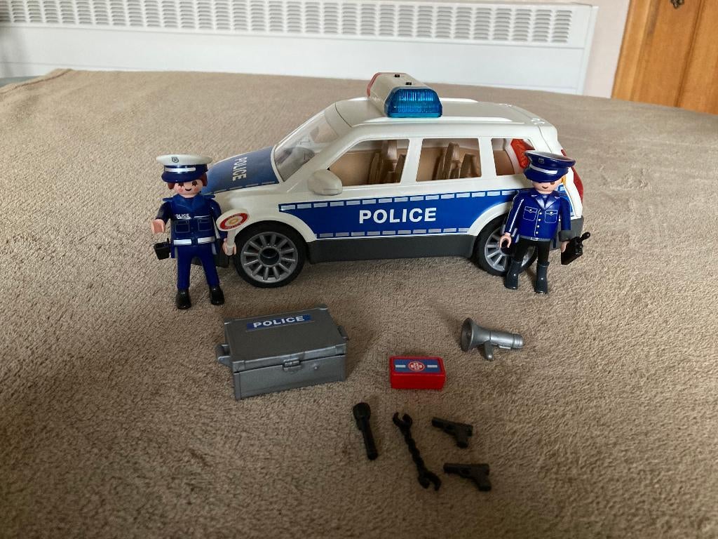 Playmobil Politiepatrouille met licht en geluid (doos + boek, Kinderen en Baby's, Ophalen of Verzenden, Zo goed als nieuw, Complete set