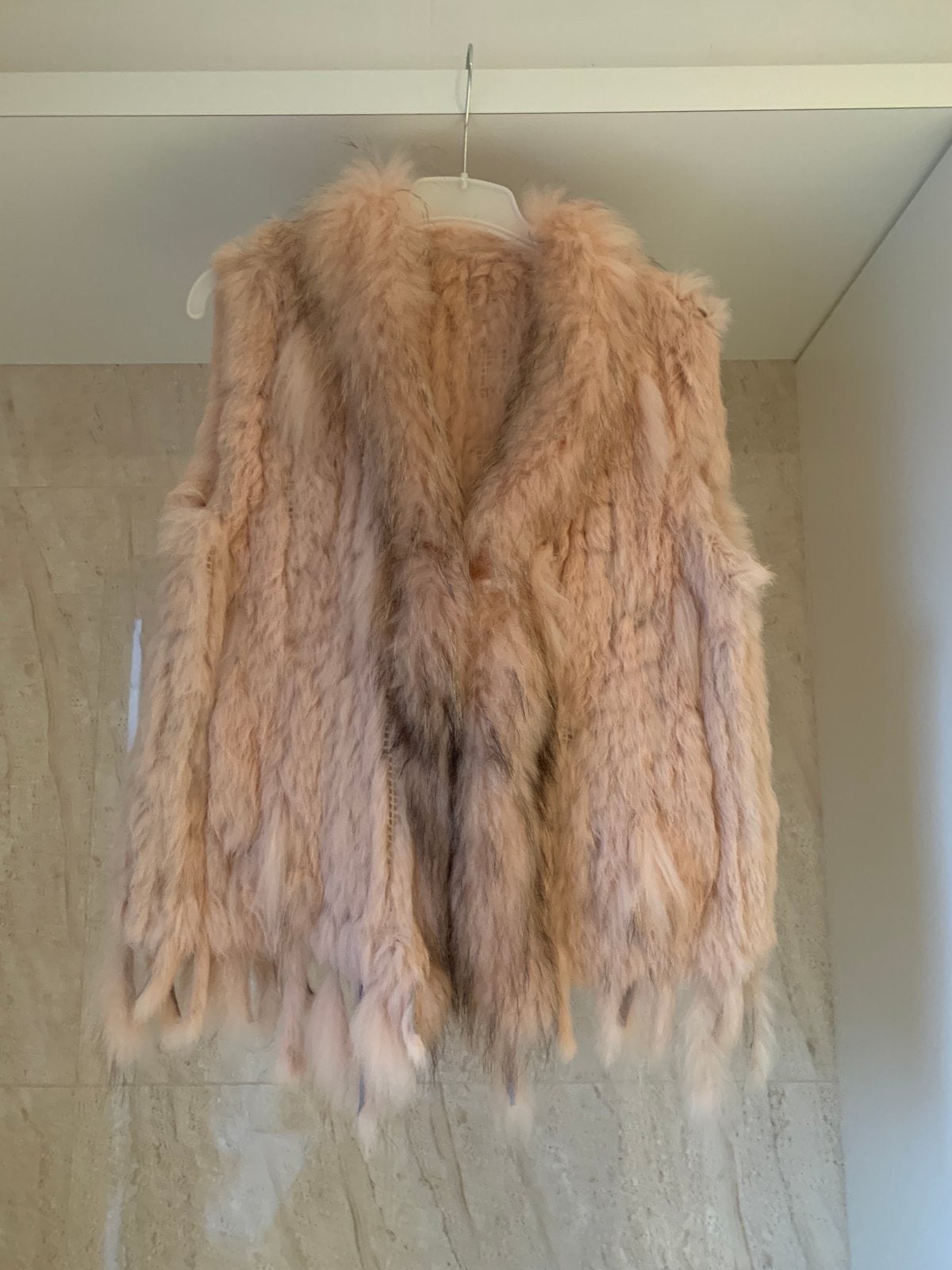 Roze konijnenbont gilet – zachte vacht – topstaat, Kleding | Dames, Bodywarmers, Ophalen, Zo goed als nieuw, Roze