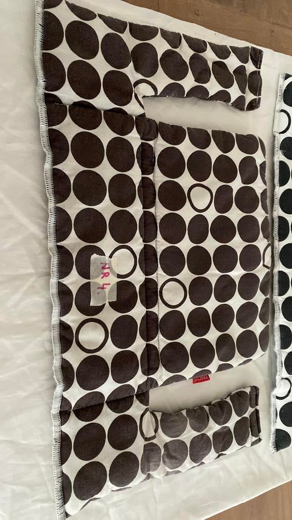 Stokke kussens voor rugje stokke stoel bruin en zwart, Kinderen en Baby's, Kinderstoelen, Ophalen, Gebruikt