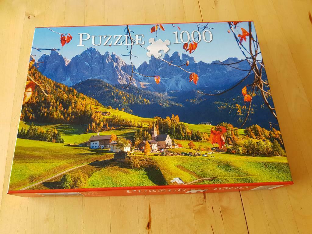 Puzzle 1000 pièces - Tyrol du sud, Hobby & Loisirs créatifs, Enlèvement ou Envoi, 500 à 1500 pièces, Comme neuf, Puzzle