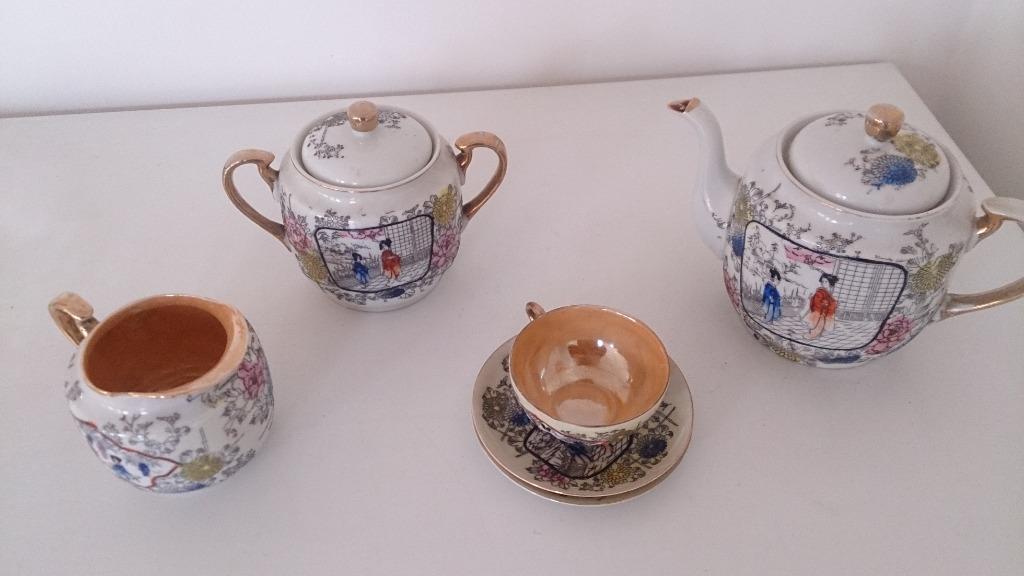 Oude Aziatische theepot met toebehoren, Antiek en Kunst, Antiek | Keramiek en Aardewerk, Ophalen
