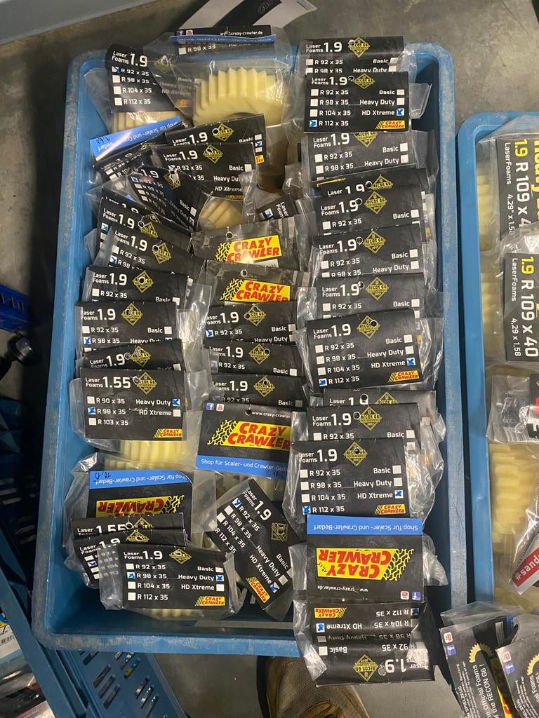 Lot crazy crawler foams verschillende maten, Hobby en Vrije tijd, Modelbouw | Radiografisch | Auto's, Elektro, Auto offroad, Nieuw