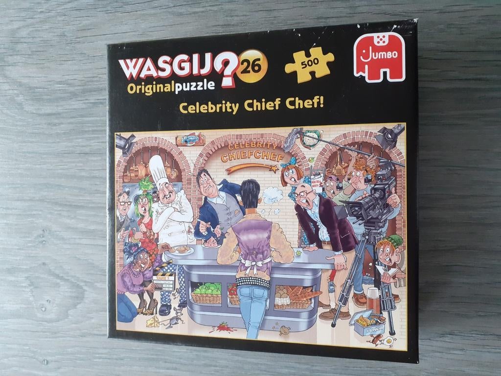 Wasgij original puzzel 500 stuks, Celebrity Chief Chef, Ophalen of Verzenden, Zo goed als nieuw