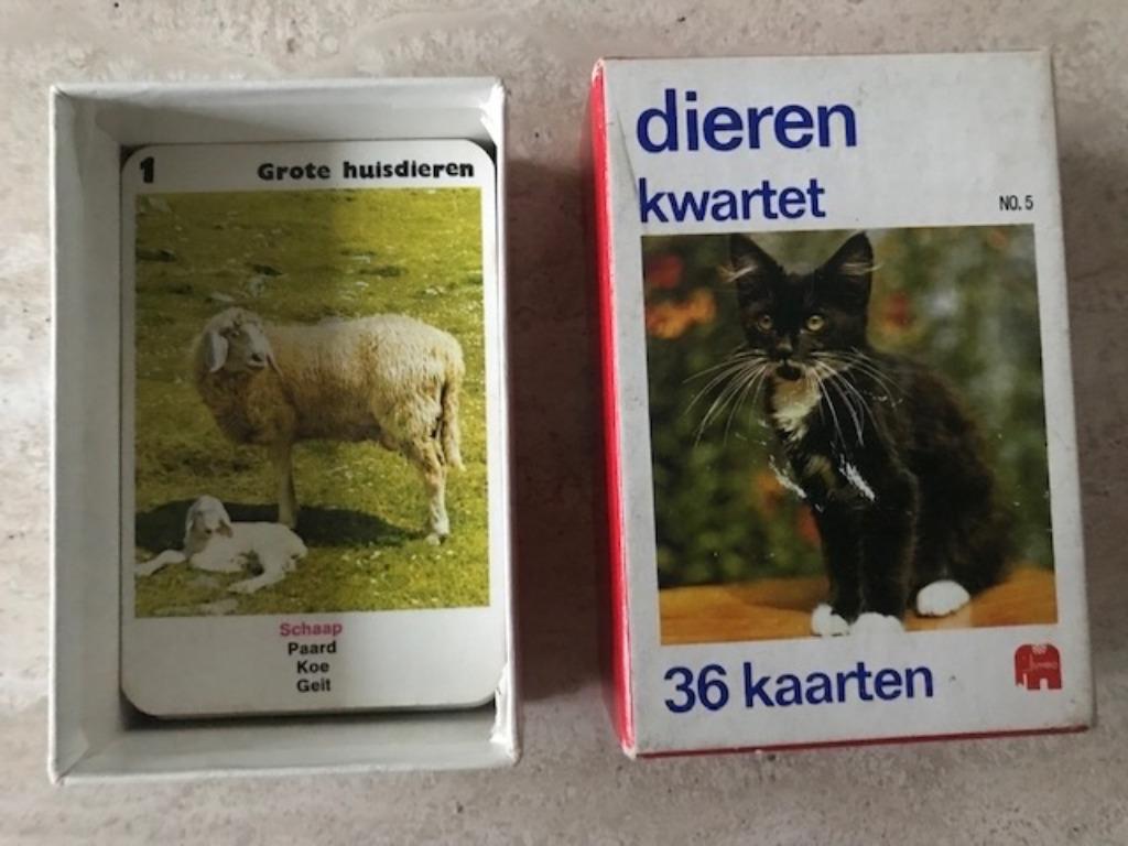 Kompleet kwartetspel "Dieren" (nr3444), Verzamelen, Ophalen of Verzenden, Zo goed als nieuw, Kwartet(ten)