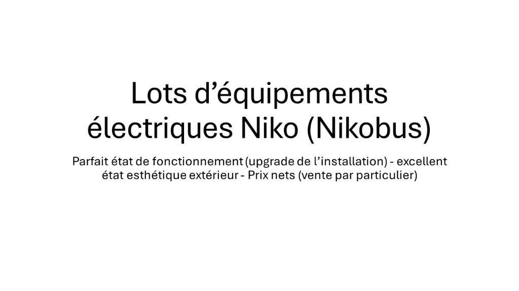 Elektrische/domotica-apparatuur van Niko - Nikobus, Ophalen, Gebruikt, Overige typen
