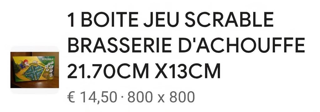 Chouffe scrabble NOUVEAU, Enlèvement ou Envoi, Comme neuf