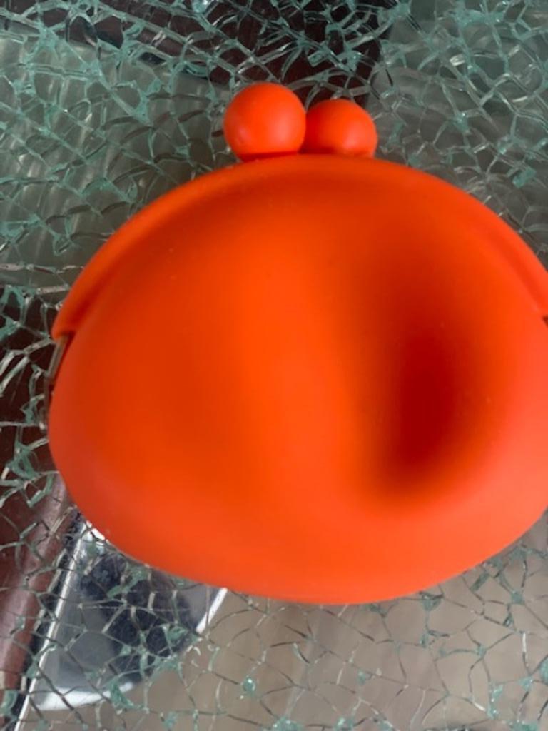 portemonnee orange rubber, Handtassen en Accessoires, Portemonnees, Ophalen of Verzenden, Gebruikt, Oranje